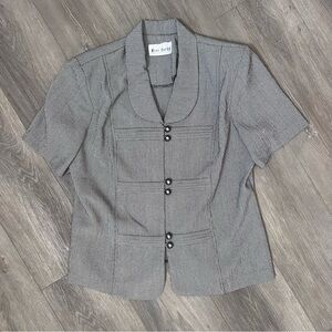 Vintage Miss Dorby Houndstooth Blazer Top Large *Read